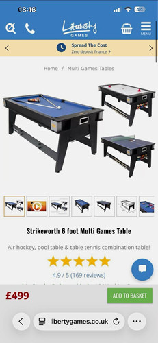 Strikeworth 6ft multi games - strikeworth,