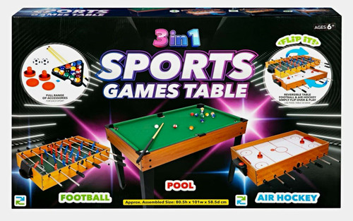 Sports games table - 3-in-1,